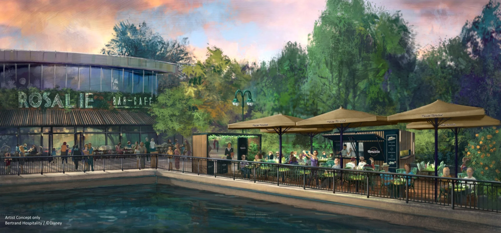 Petite Rosalie, a new terrace by Lake Disney opening in April 2025