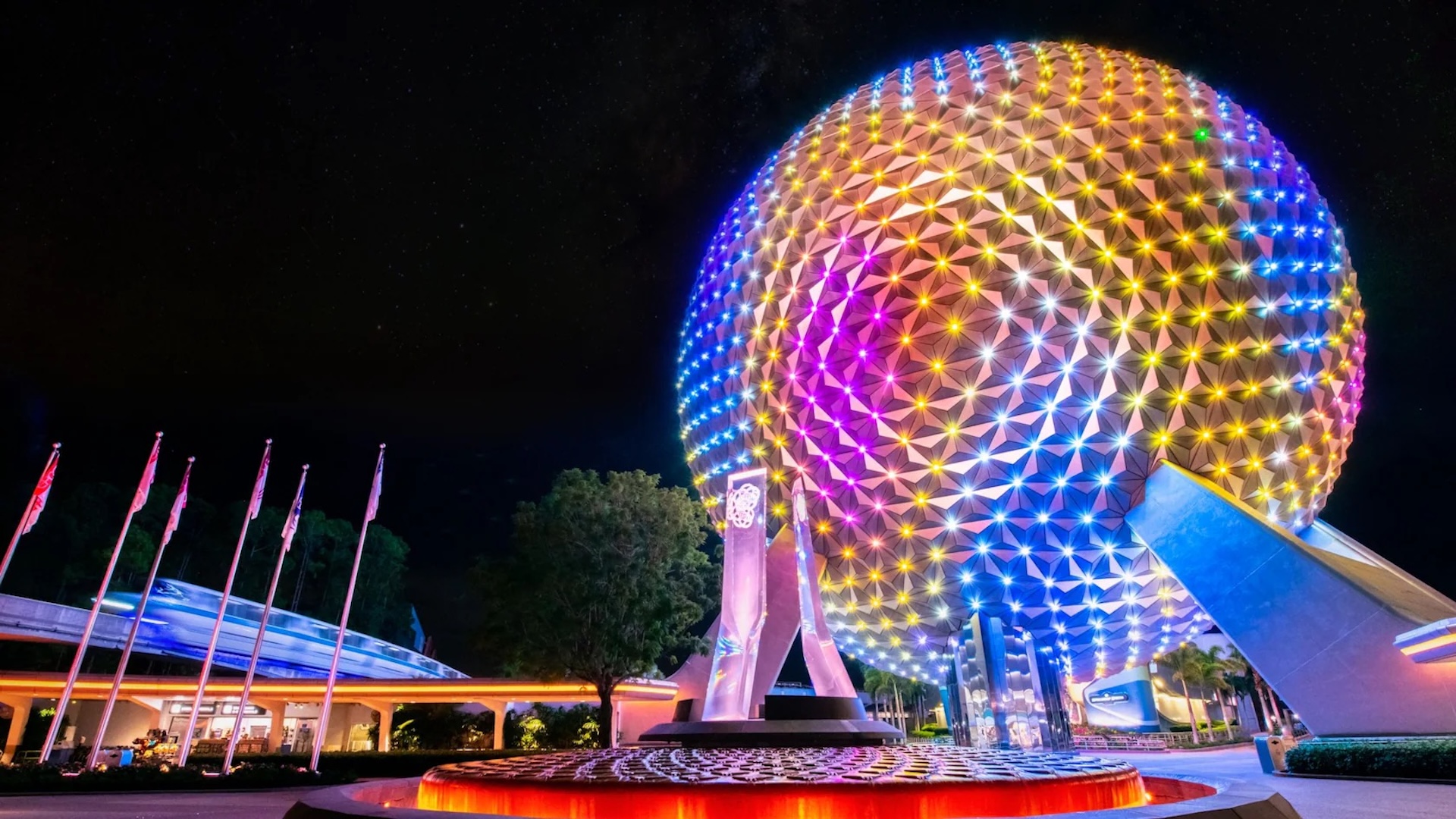 Spaceship Earth Nighttime