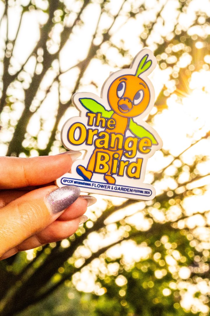 Flower & Garden Festival Vintage Orange Bird Collection Magnet