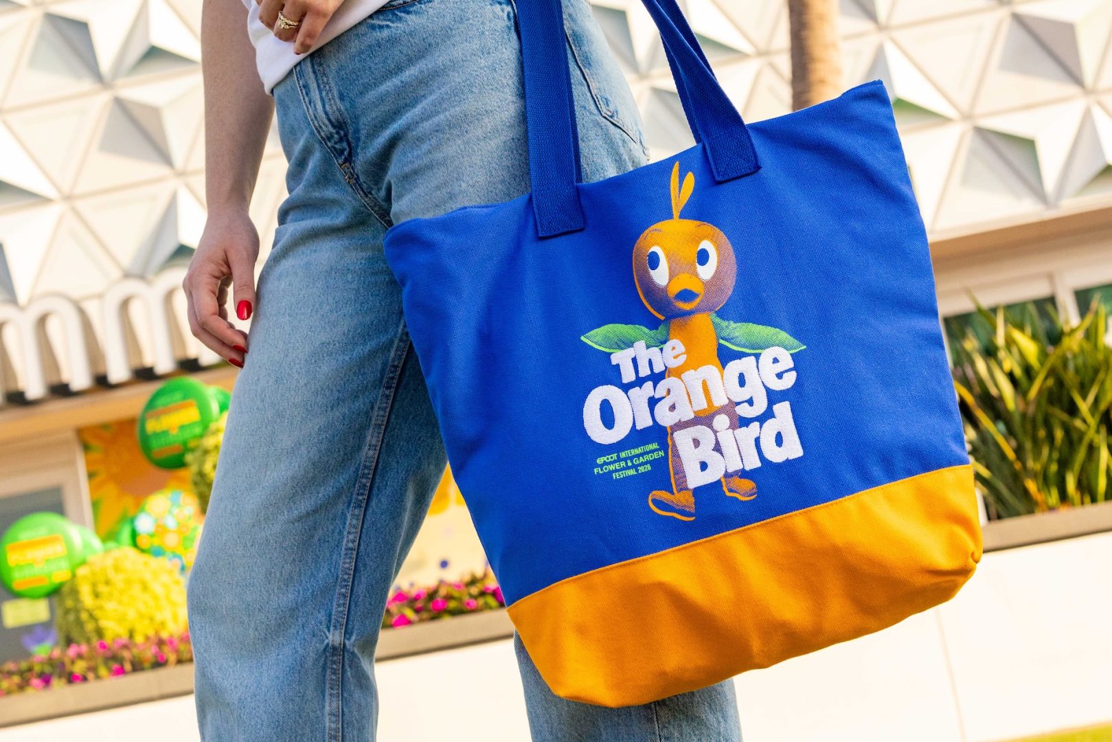 Flower & Garden Festival Vintage Orange Bird Collection Tote Bag