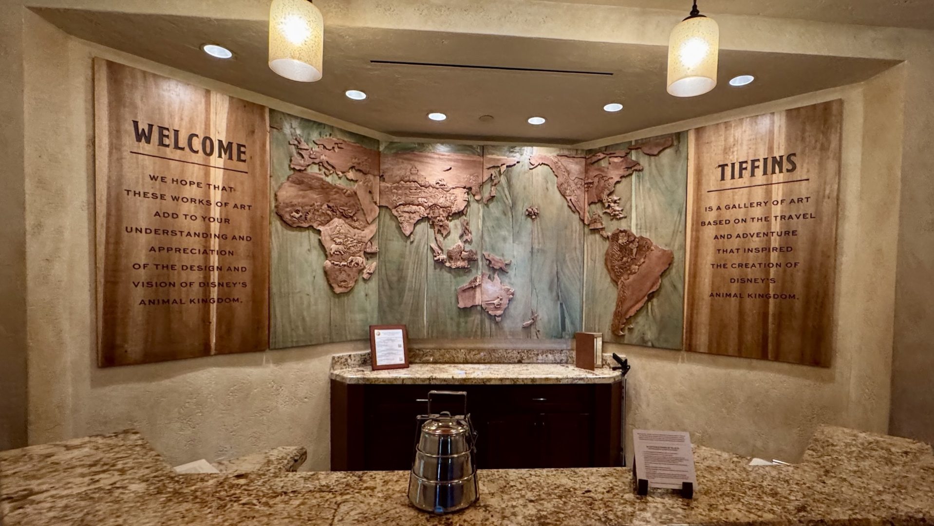 Tiffins Restaurant at Disney's Animal Kingdom Interior Decor Entrance