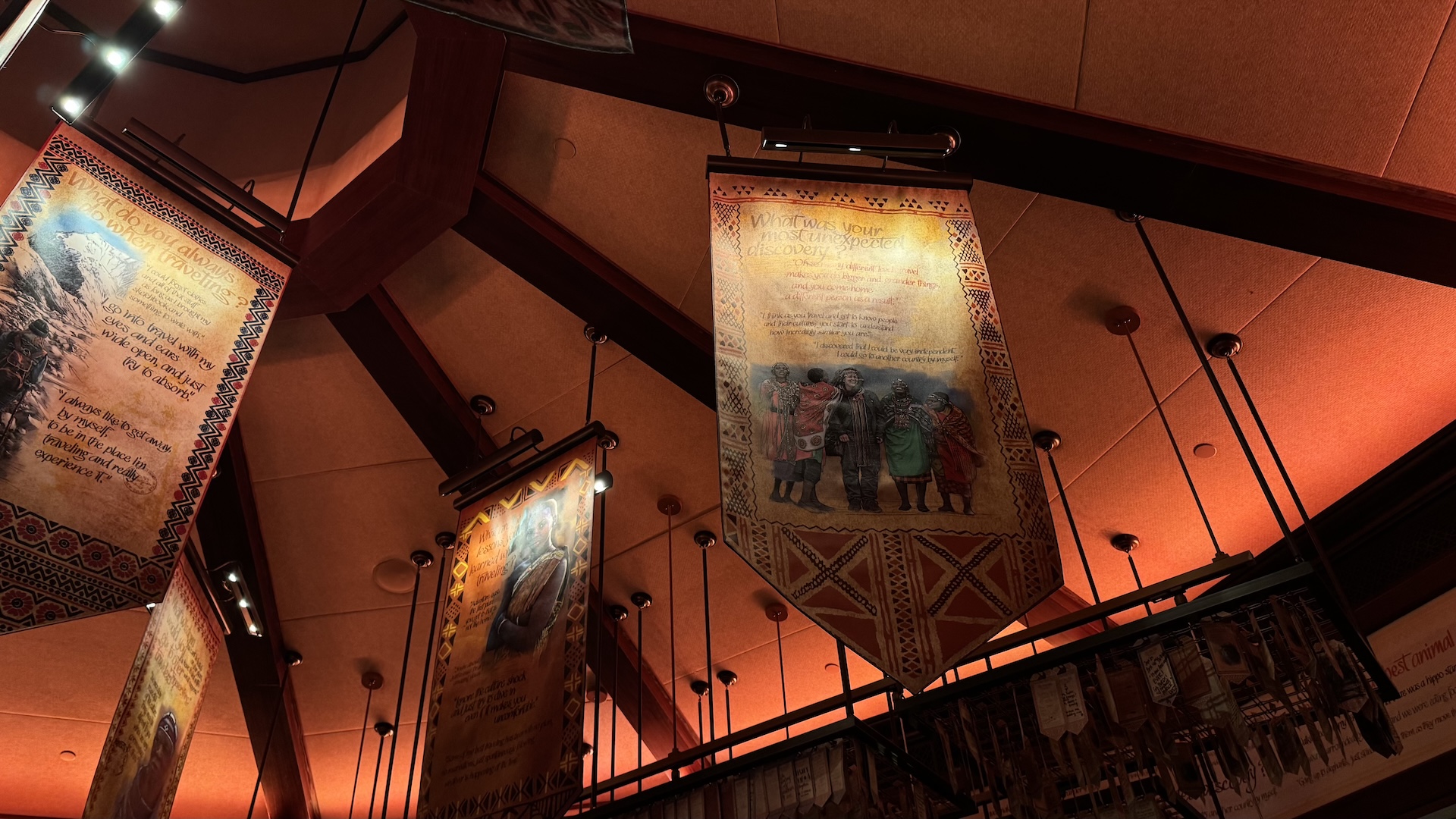 Tiffins Restaurant at Disney's Animal Kingdom Interior Banners