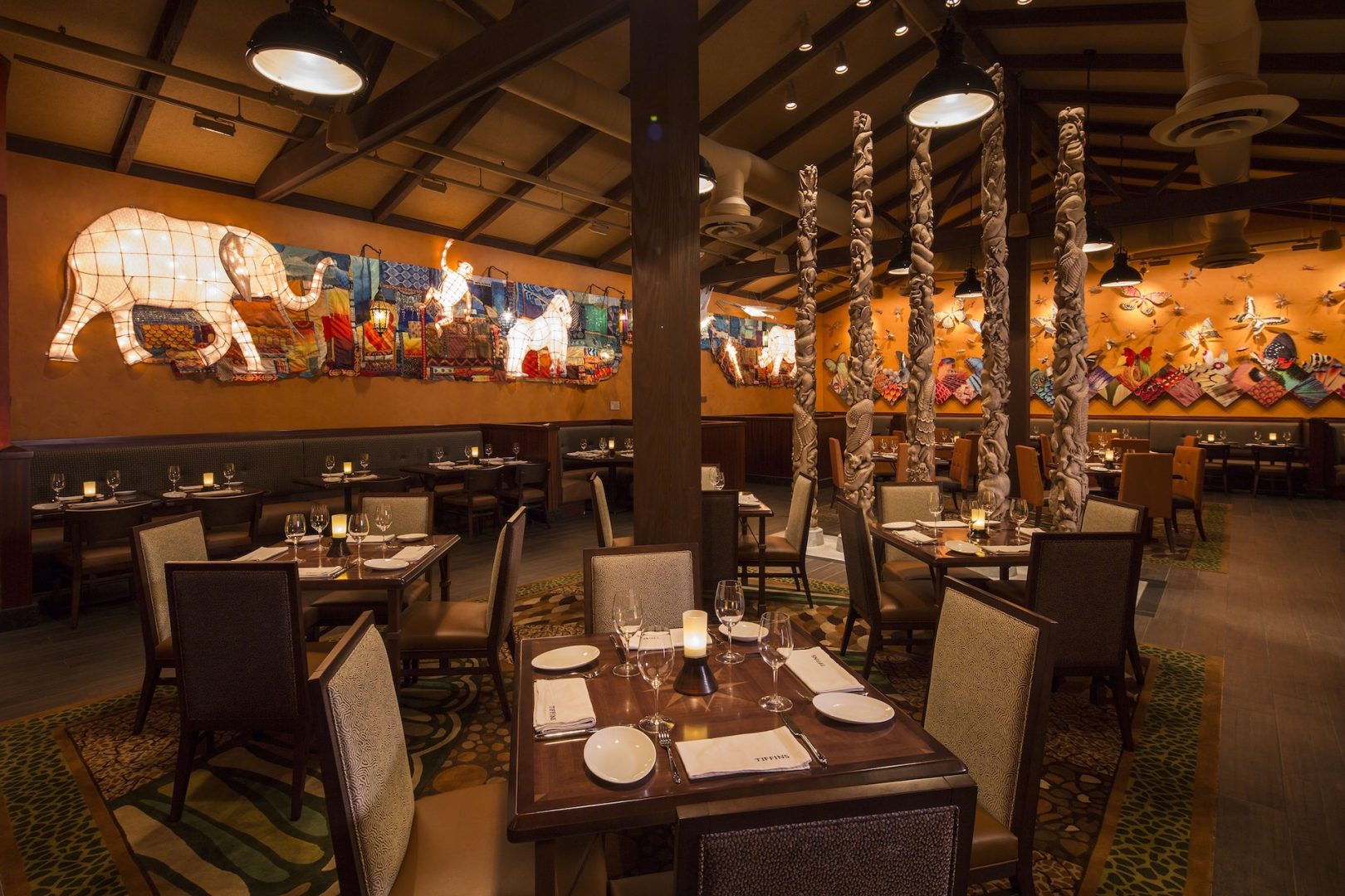 Tiffins Restaurant at Disney's Animal Kingdom Interior Dining Room