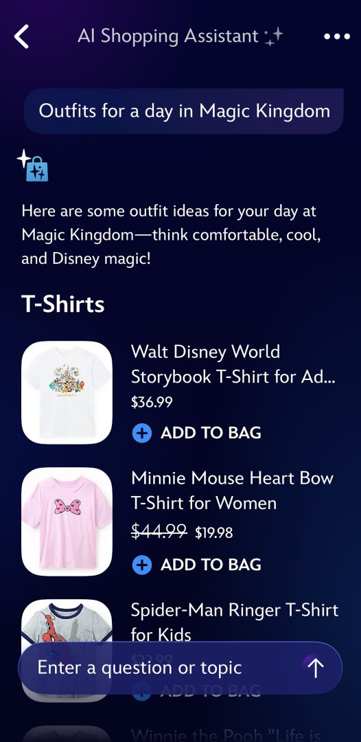 Disney Store’s AI Personal Shopping Assistant