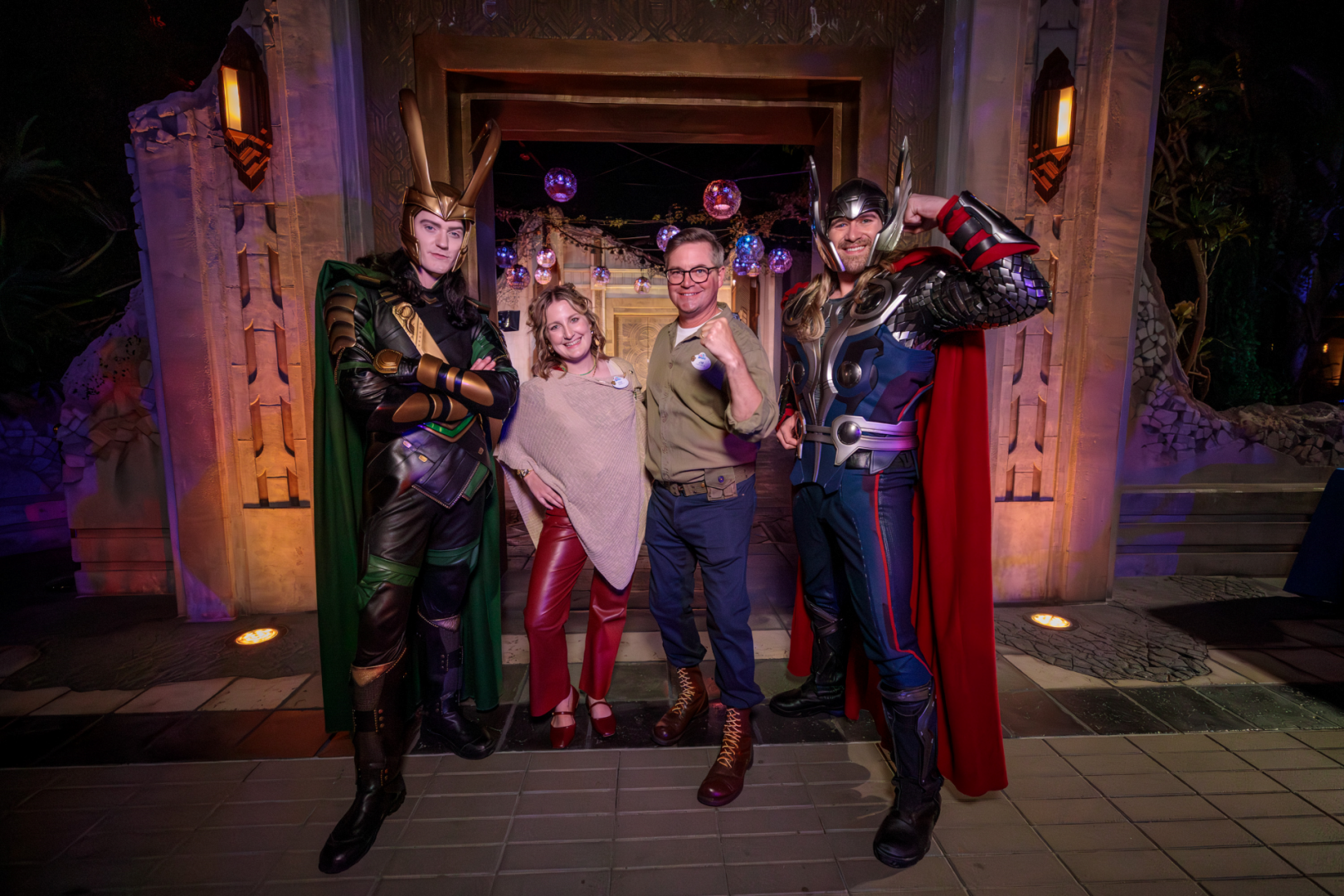 Lily and Jim with Loki and Thor