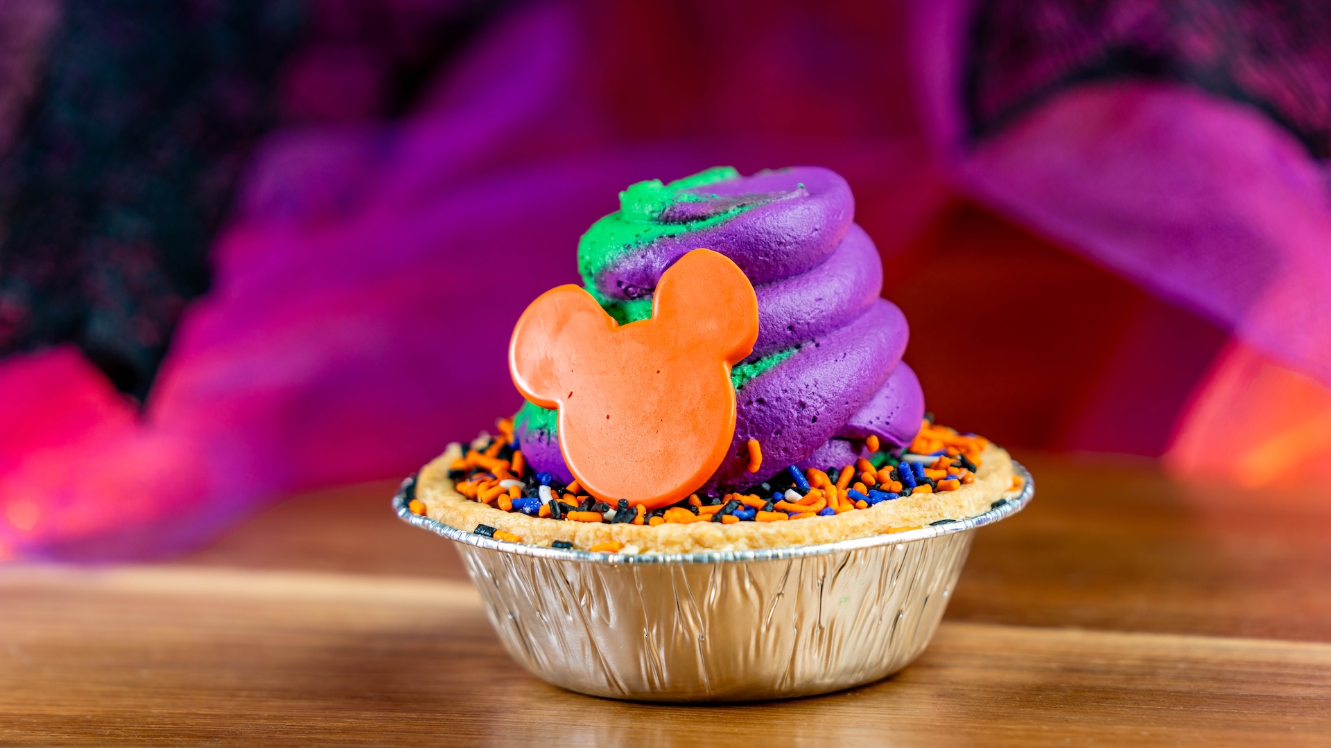 Brownie Pie: Fudge brownie baked in a pie crust topped with ganache, colored mousse, and sprinkles (Available Aug. 18 through Nov. 12) (New)