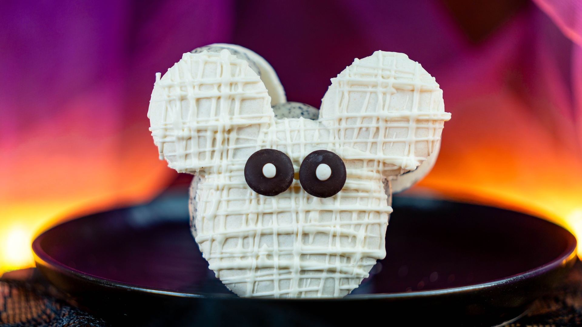 Mickey Mummy Macaron: Cookies and crème-filled macaron (Available Aug. 18 through Oct. 31)