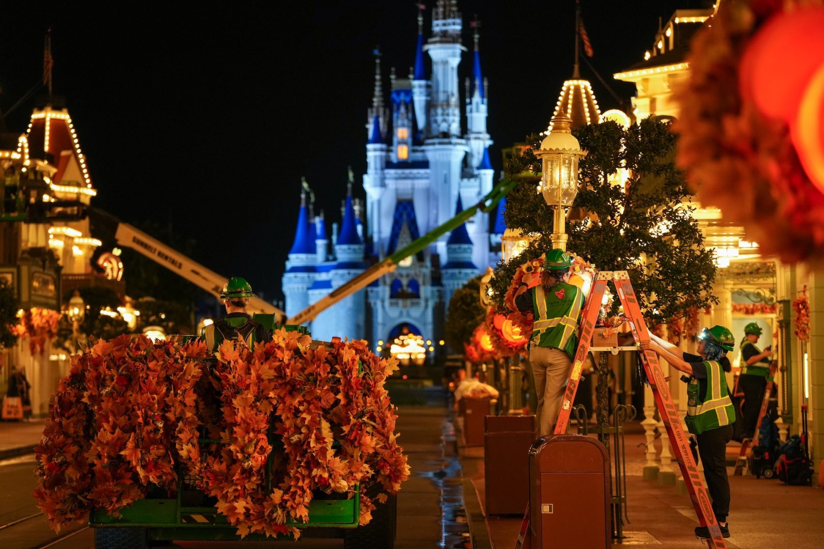 Disney’s Holiday Services Halloween Decor Transformation at Disney World