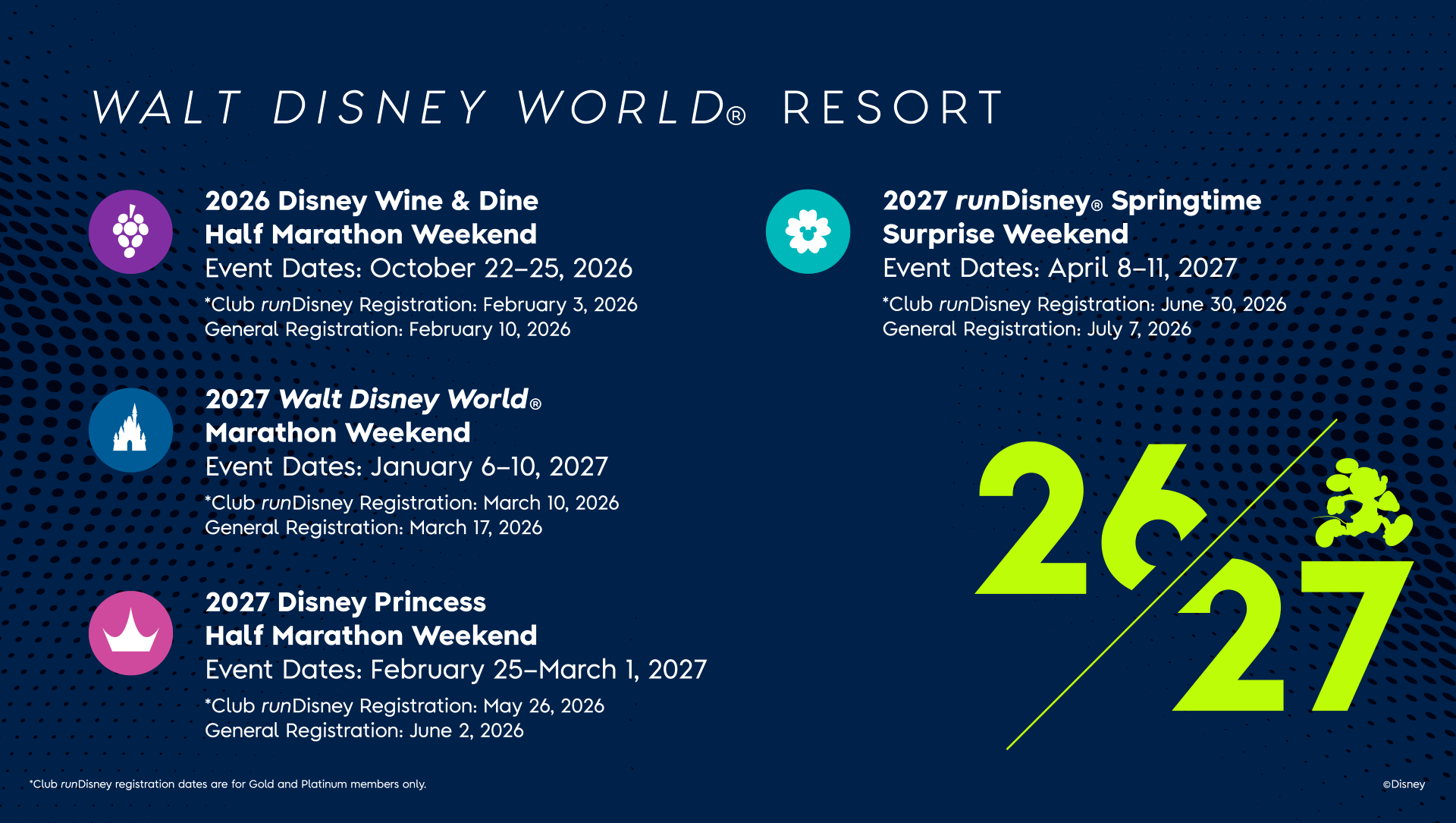 Seasonal Calendar at Walt Disney World