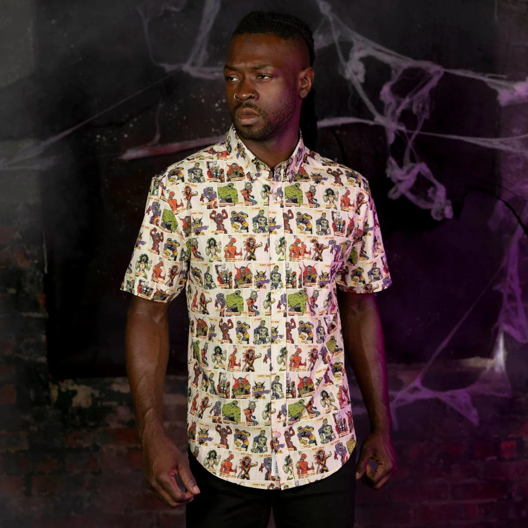 RSVLTS Marvel Zombies "Never Meat Your Heroes" KUNUFLEX Short Sleeve Shirt